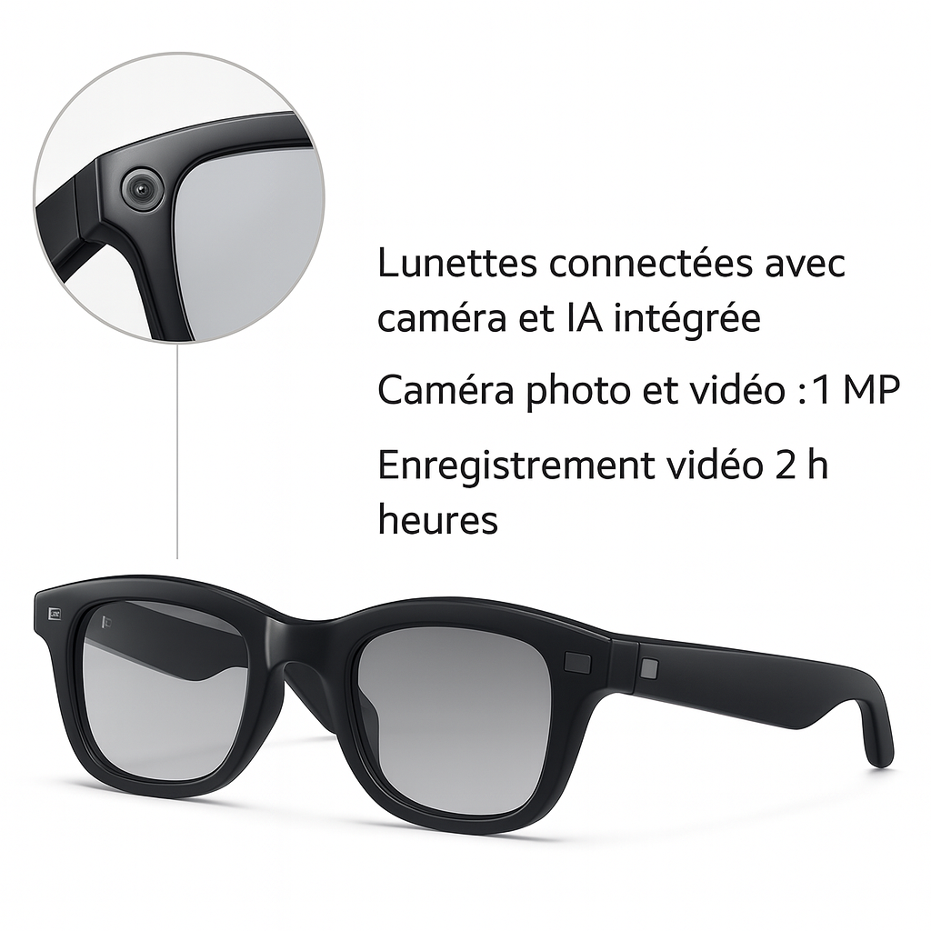 Lunettes Caméra IA – BlueShield Smart