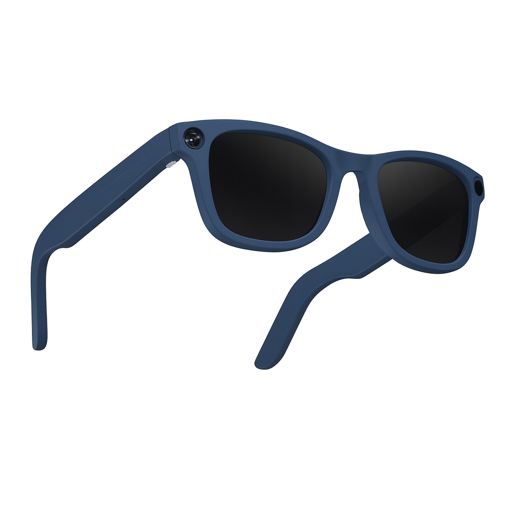Lunettes Caméra IA Bleu – DualLens HD