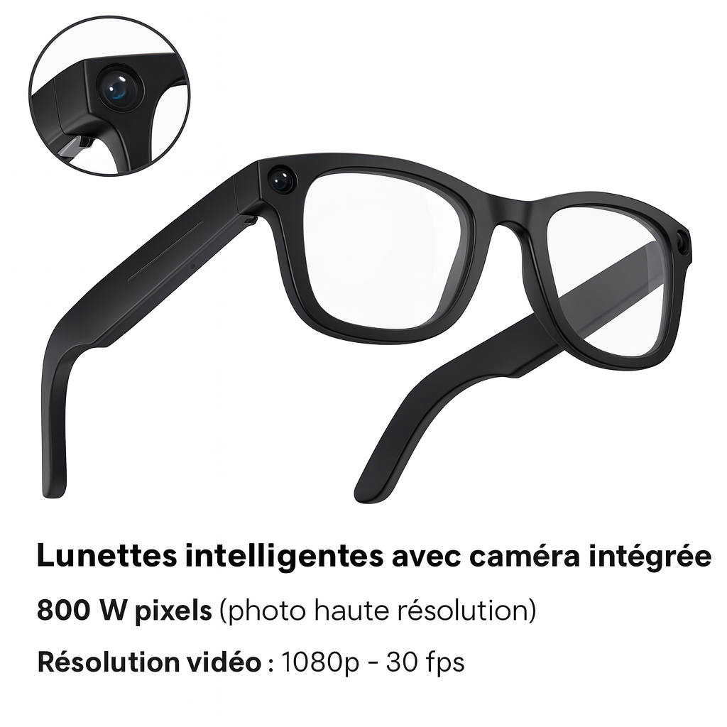 Lunettes Caméra IA – VisionAir Pro HD