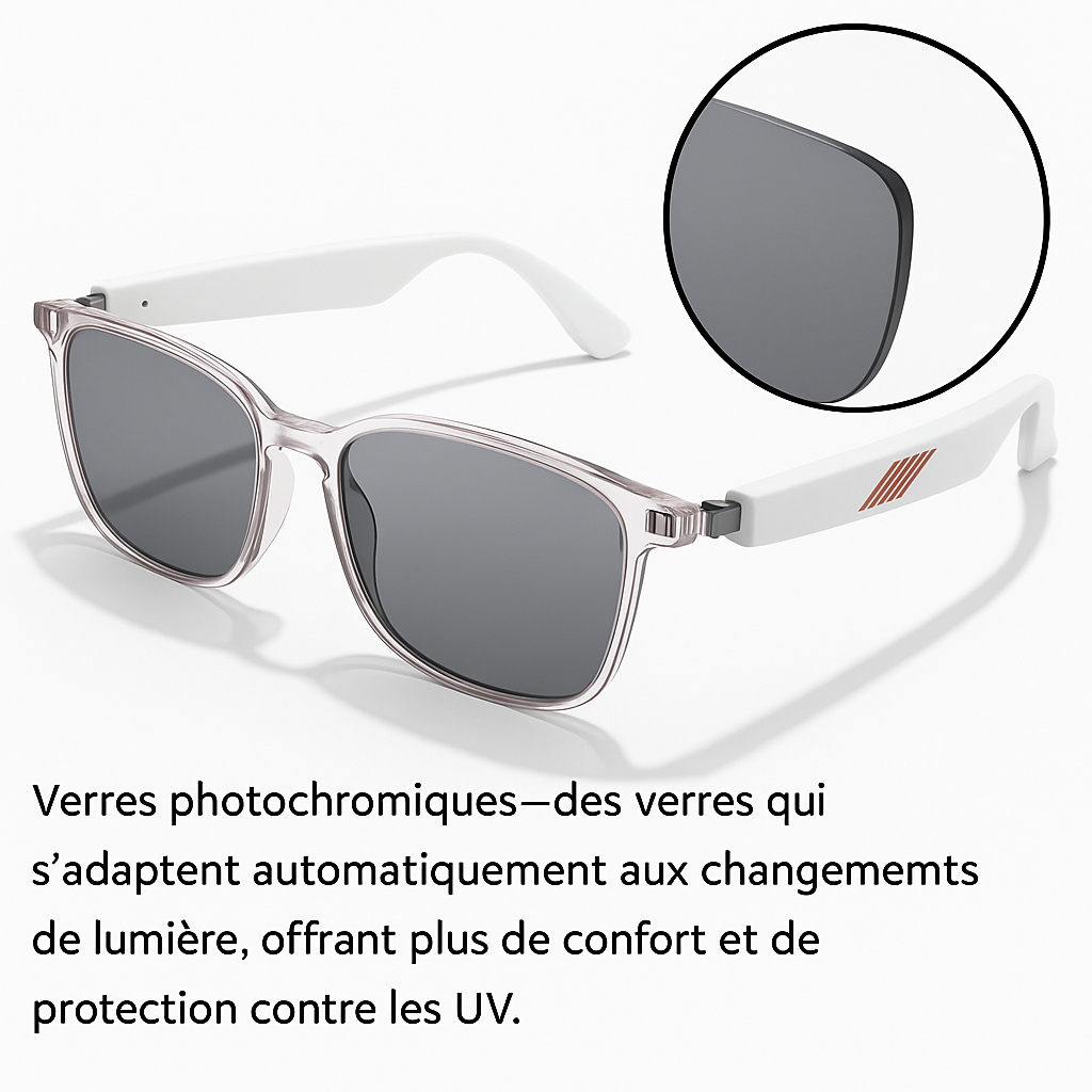 Lunettes connectées Audio Photochromiques – NeoShade Smart HD