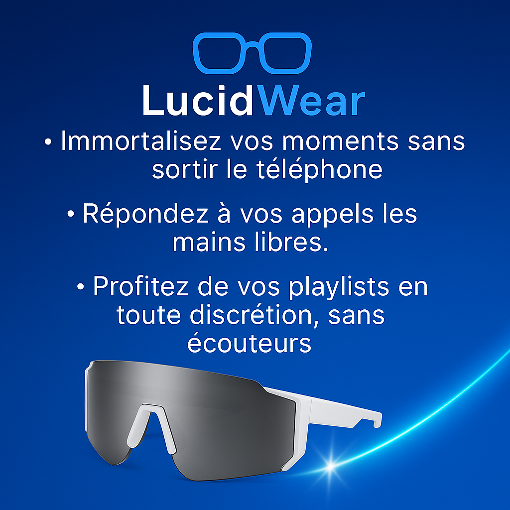 Lunettes connectée Audio - Cyclisme - SunShield Pro