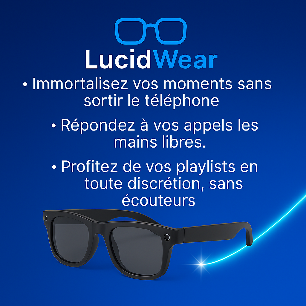 Lunettes Caméra IA – SunGuard Smart UV
