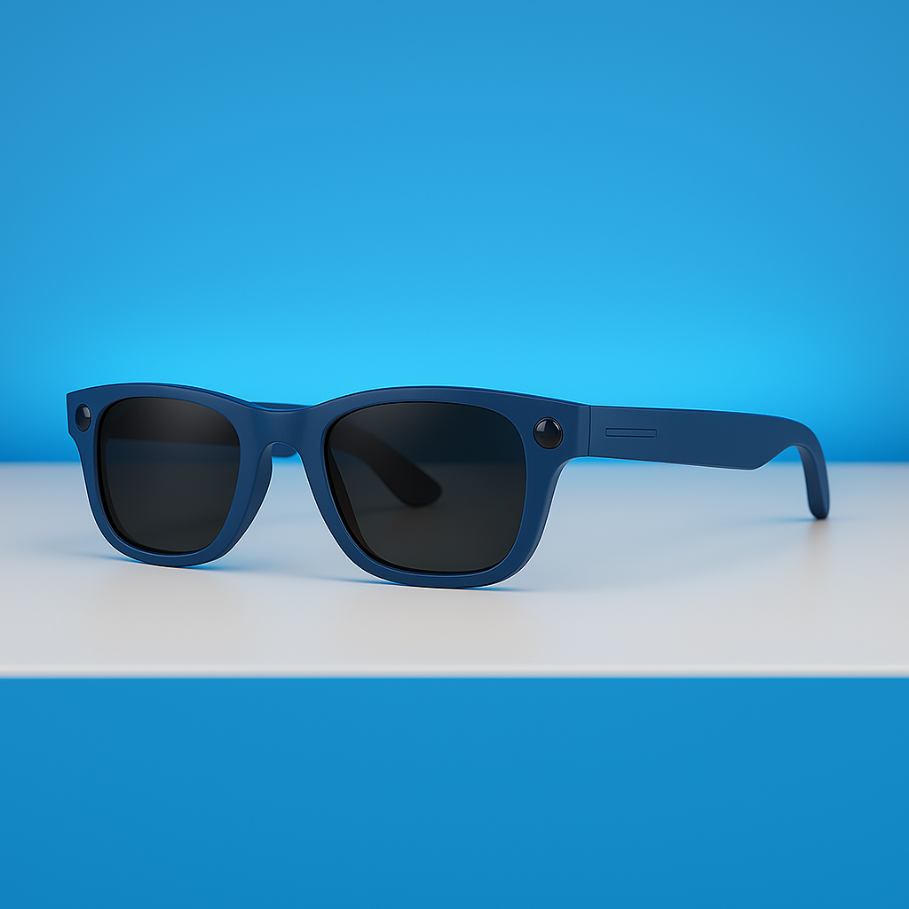 Lunettes Caméra IA Bleu – DualLens HD