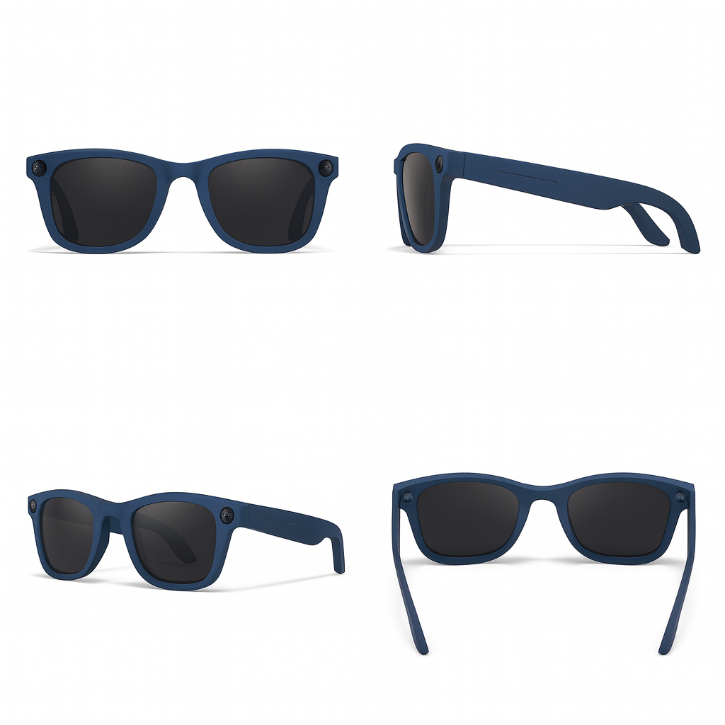 Lunettes Caméra IA Bleu – DualLens HD