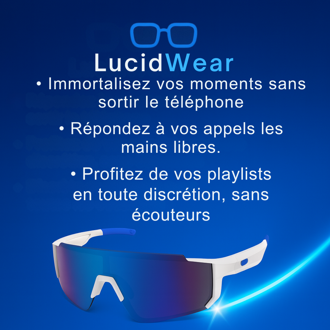 Lunettes connectée Bluetooth - Cyclisme - SunShield Pro