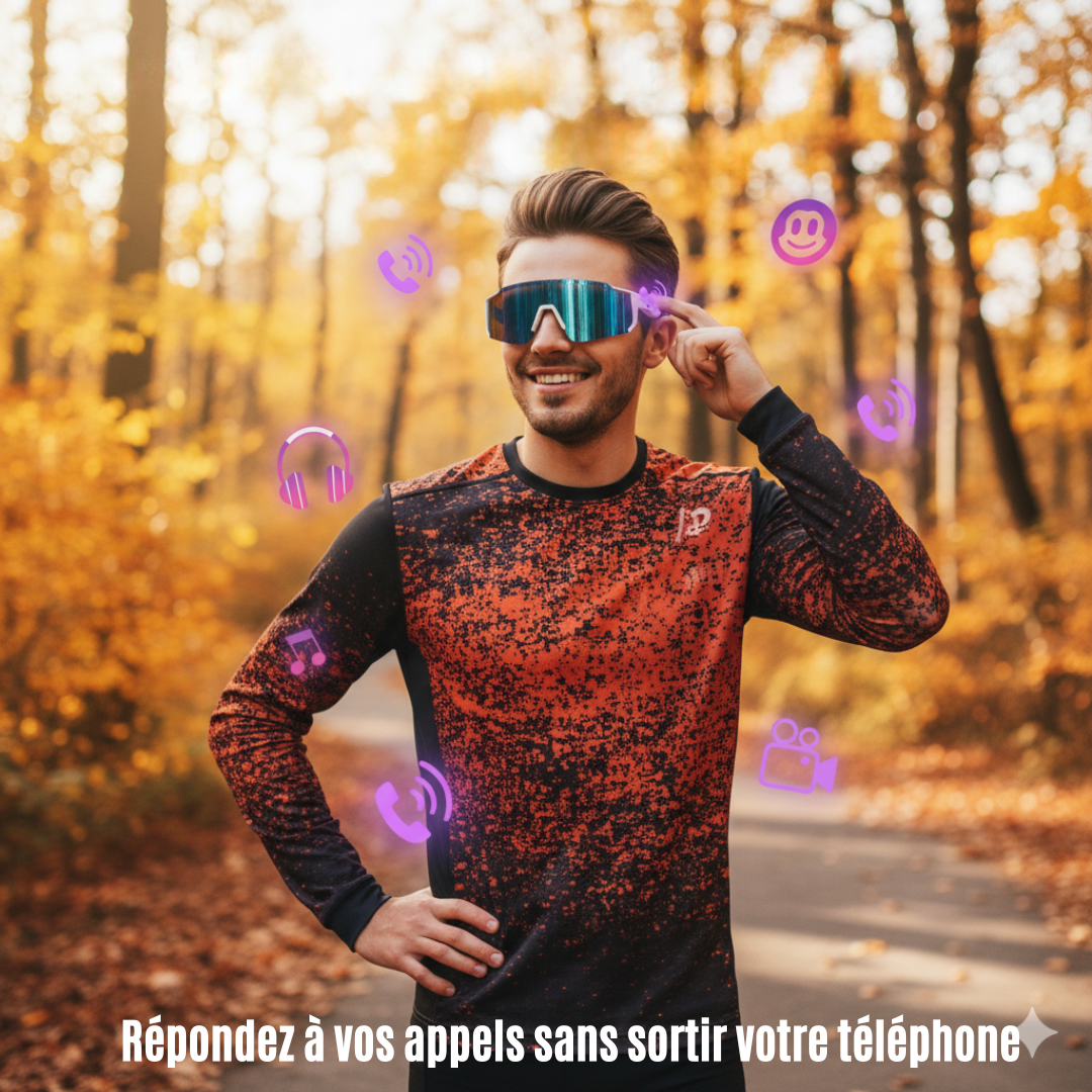 Lunettes connectée Bluetooth - Cyclisme - SunShield Pro