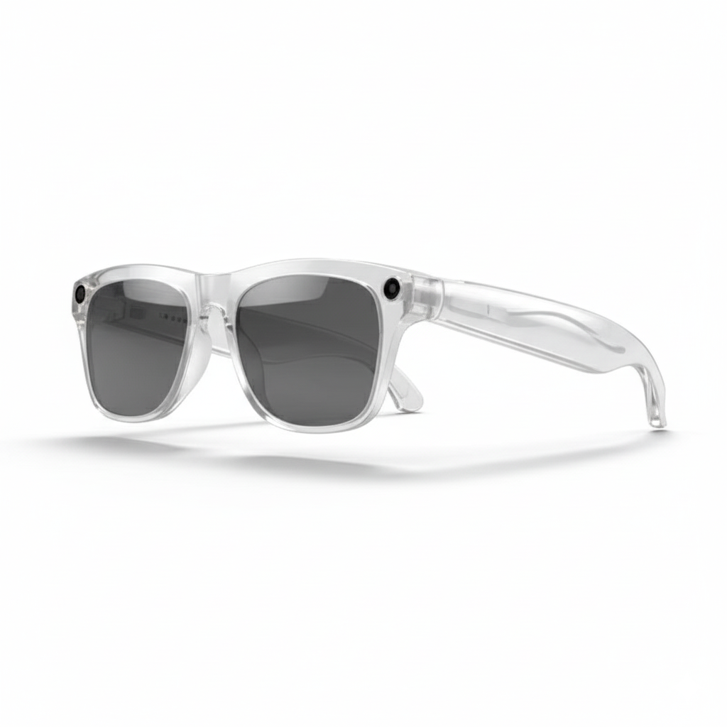 Lunettes Caméra IA Blanches – VisionAir Smart 1080p