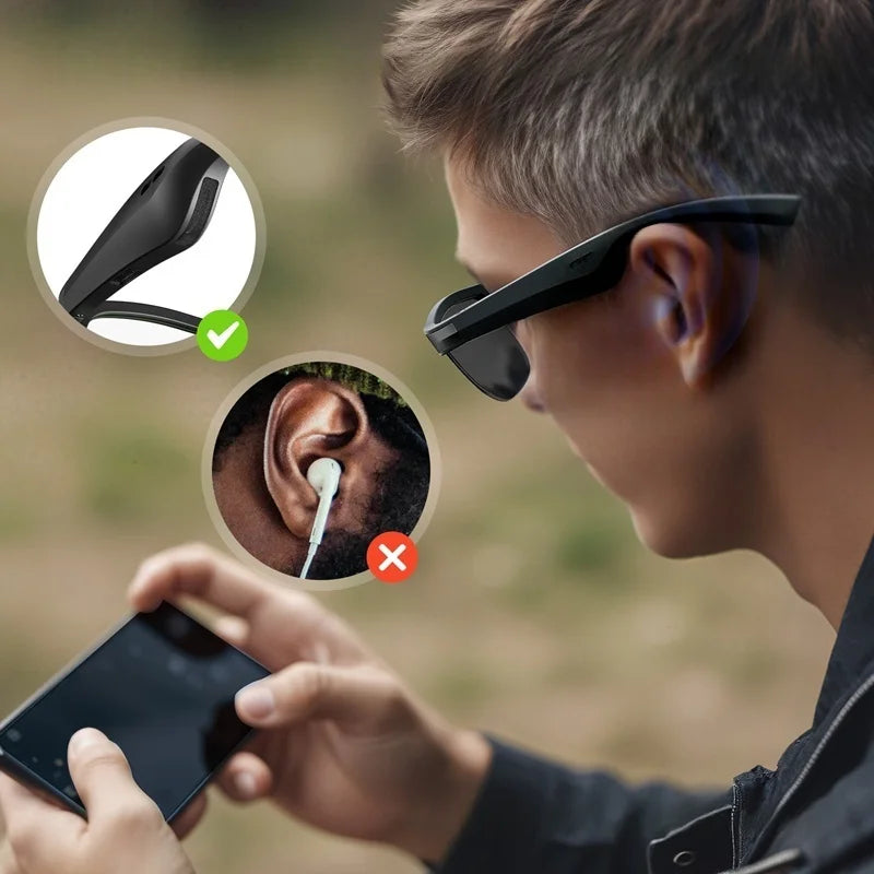 Lunettes connectées Audio Photochromiques – VisionProtect Pro
