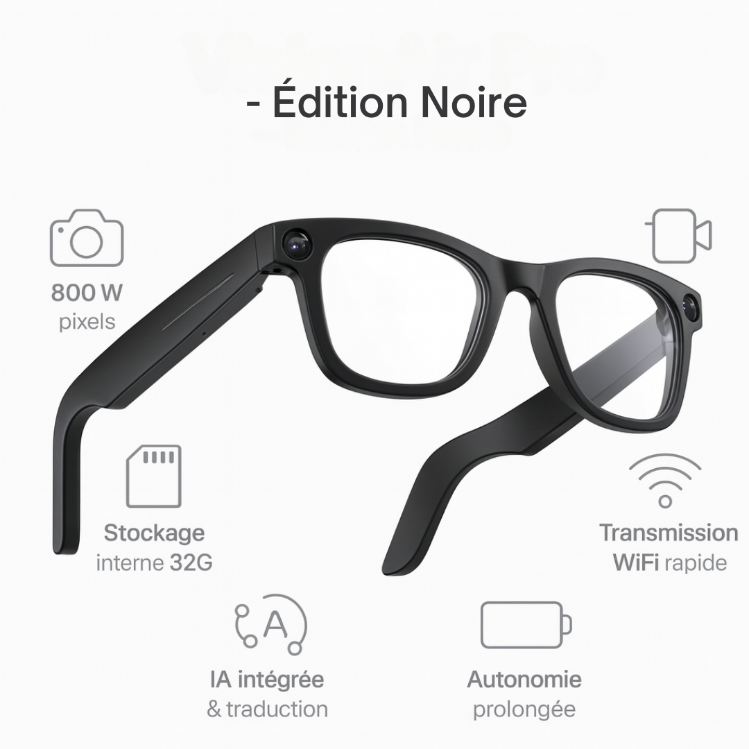 Lunettes Caméra IA – VisionAir Pro HD