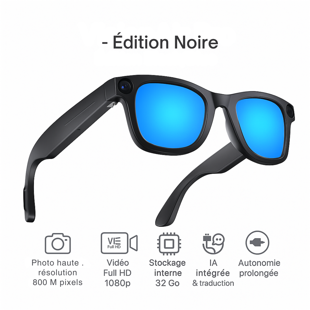 Lunettes de Soleil Caméra IA – SunGuard Pro HD