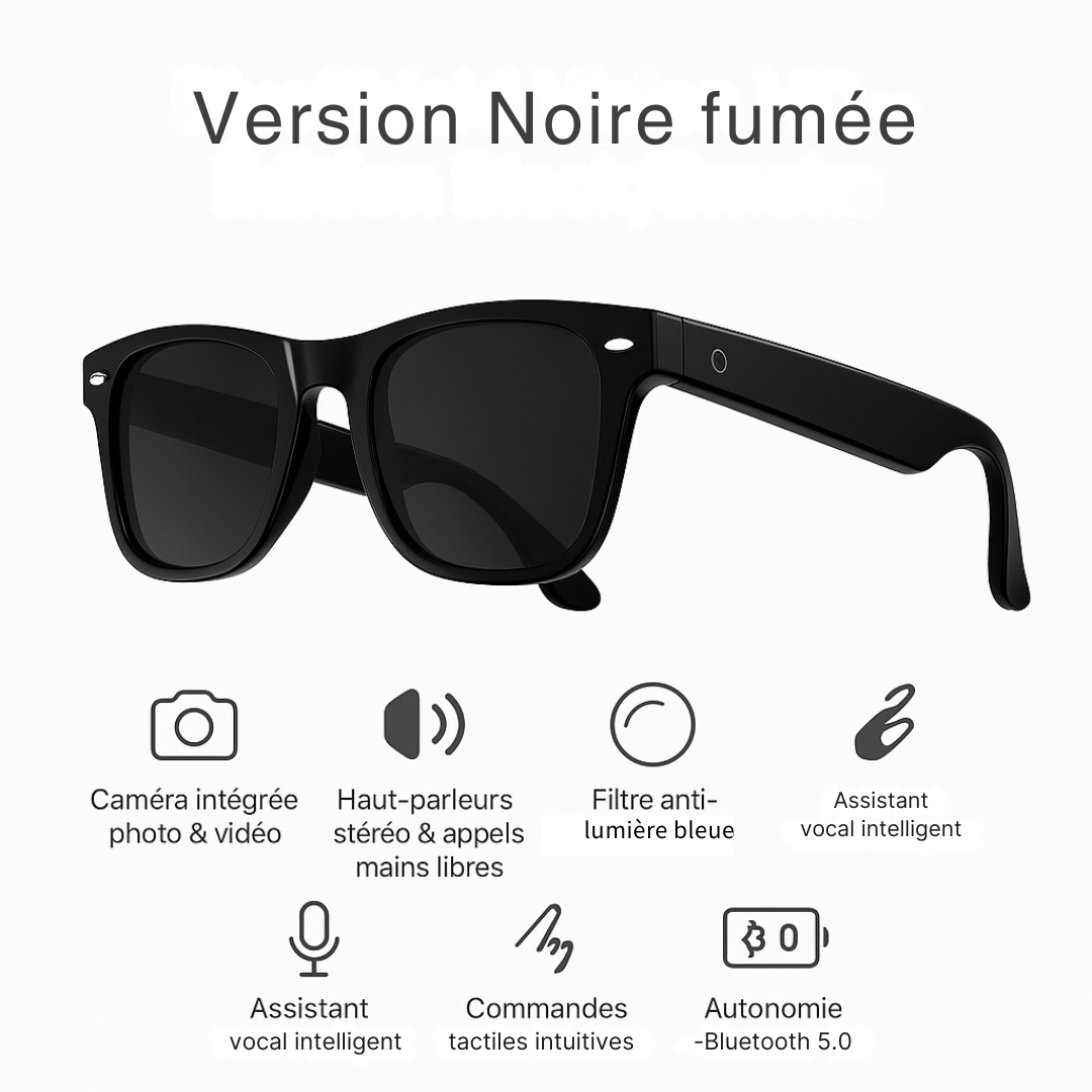 Lunettes de soleil connectées Caméra & Audio – SunGuard Vision HD