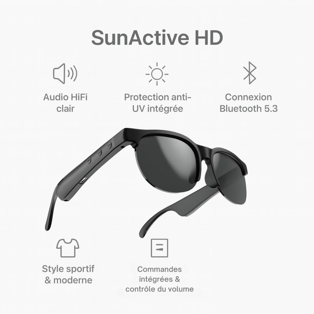 Lunettes connectées Audio Sport – SunActive HD