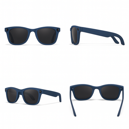 Lunettes Caméra IA Bleu – DualLens HD