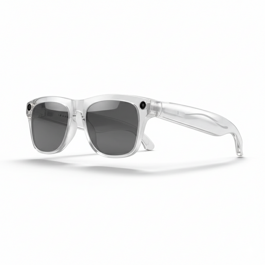 Lunettes Caméra IA Blanches  – VisionAir Smart 1080p