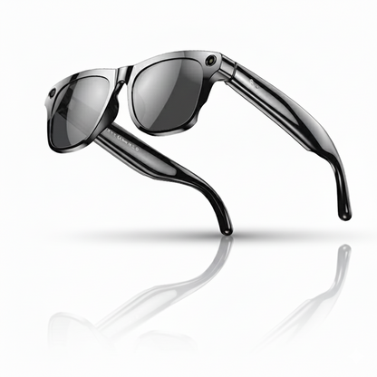 Lunettes Caméra IA Noires – VisionAir Smart 1080p