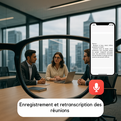 Lunettes connectées IA – Traduction & Audio Smart Pro
