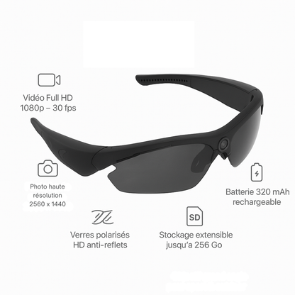 Lunettes Caméra Sport – Full HD Polarisées
