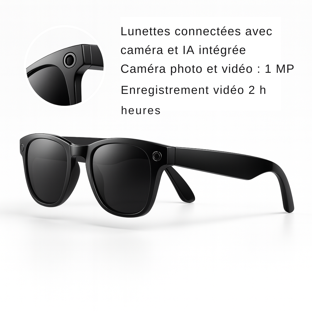 Lunettes Caméra IA – SunGuard Smart UV